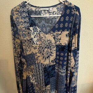 Women's v-neck tunic top